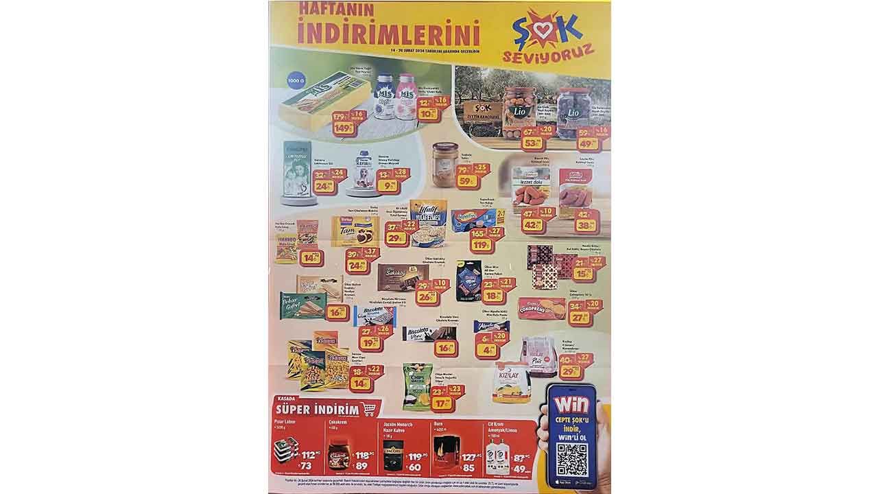
14 Şubat itibariyle gıdadan kozmetiğe, temizlik ürünlerinden teknoloji ürünlerini birçok üründe indirimli ürünler mevcut.
İşte 14 Şubat'tan 20 Şubat'a kadar indirimde olan ŞOK market ürünlerinin listesi.
